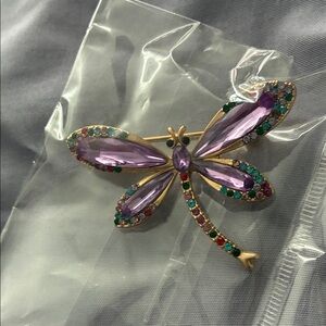 Purple Dragonfly Brooch